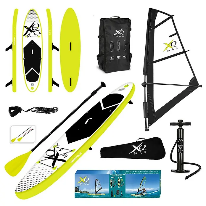 Paddle surf XQMax Combo Set - L x An x Al: 305 x 76 x 15 cm, Carga útil: 150 kg, Hinchable - Vista angular