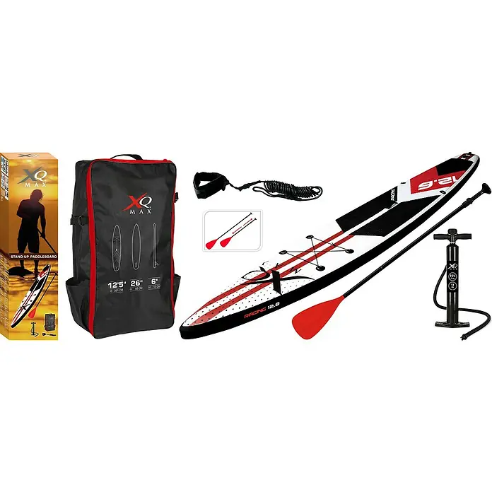 Paddle surf XQMax Race - L x An x Al: 381 x 66 x 15 cm, Carga útil: 150 kg, Hinchable - Vista angular