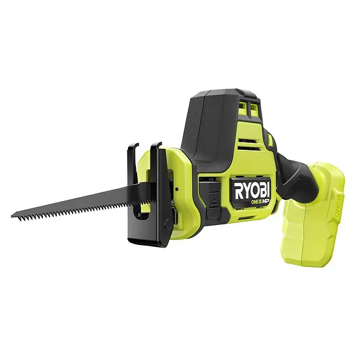 Ryobi ONE+HP Reciprozaag RRS18C-0 - 18 V, Slaglengte: 16 mm, Onbelast toerental: 0 - 3.000 tpm - Diagonaal zicht