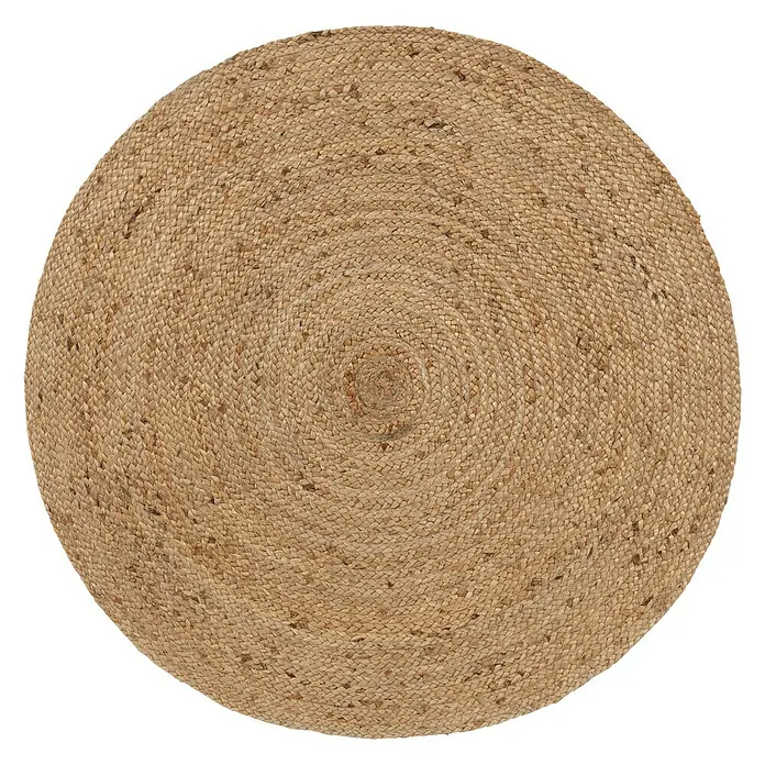 Alfombra redonda Nazar - Beige, Diámetro: 200 cm, 100% Yute - Vista frontal