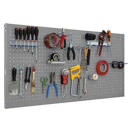 Simonrack Panelclick Panel perforado con 22 ganchos y 3 accesorios