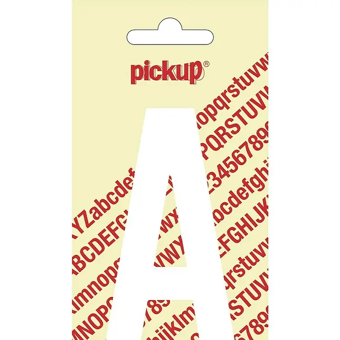 Pickup Naljepnica - Motiv: A, Bijele boje, Visina: 90 mm - Pogled sprijeda