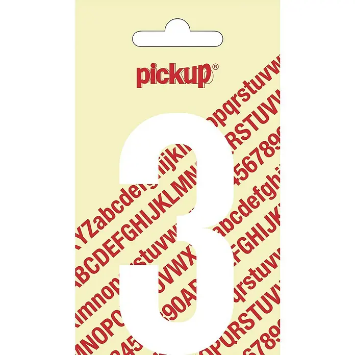 Pickup Naljepnica - Motiv: 3, Bijele boje, Visina: 90 mm - Pogled sprijeda