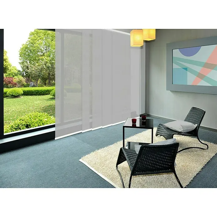 Viewtex Panel japonés Screen gris perla - 79% PVC y 21% poliéster, An x Al: 191 x 270 cm - Foto ambiente