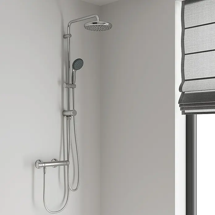Grohe Vitalio Start Duschsystem - Mit Umsteller, Lochabstand: 62 cm, Anzahl Strahlarten: 2 Stk., Chrom - Stimmungsaufnahme