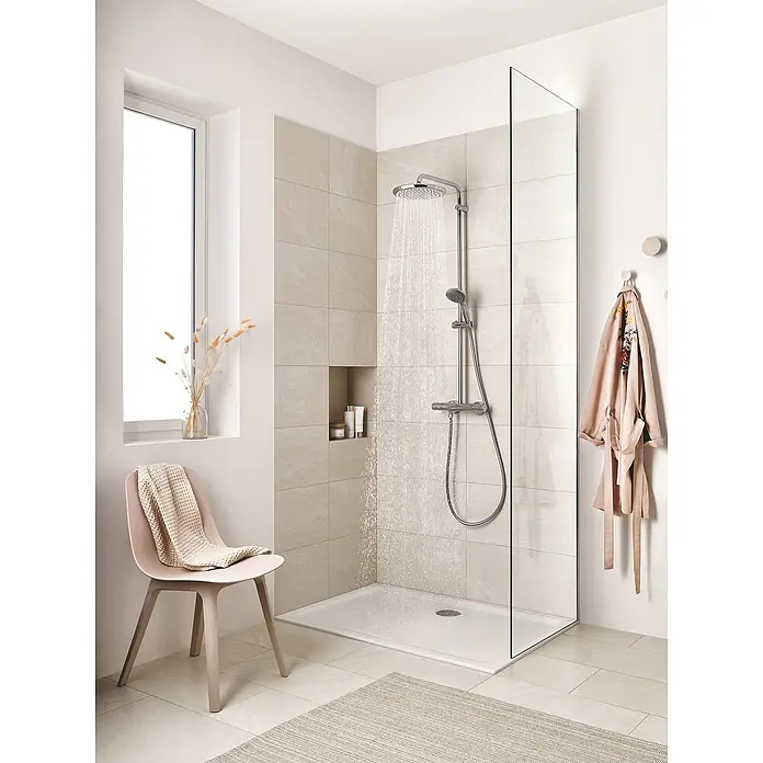 Grohe Vitalio Start Duschsystem 250 - Mit Thermostatarmatur, Lochabstand: 101,6 cm, Anzahl Strahlarten: 2 Stk., Chrom - Stimmungsaufnahme