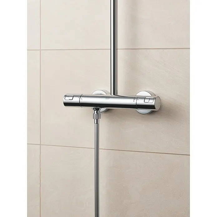 Grohe Vitalio Start Duschsystem 250 - Mit Thermostatarmatur, Lochabstand: 101,6 cm, Anzahl Strahlarten: 2 Stk., Chrom - Detailaufnahme