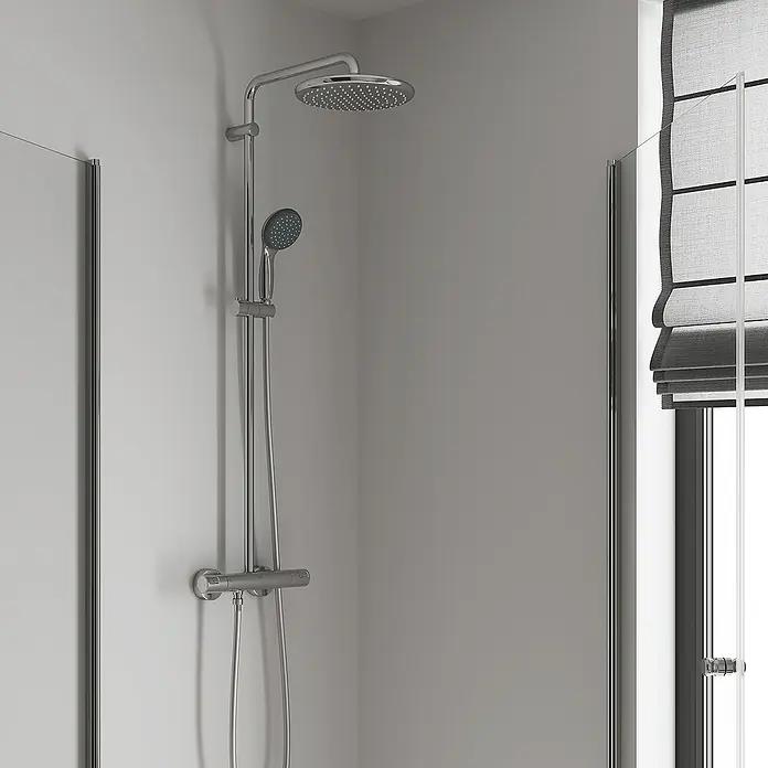 Grohe Vitalio Start Duschsystem 250 - Mit Thermostatarmatur, Lochabstand: 101,6 cm, Anzahl Strahlarten: 2 Stk., Chrom - Stimmungsaufnahme