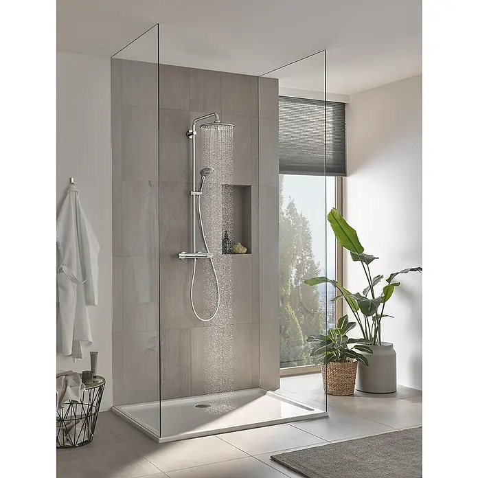 Grohe Vitalio Joy Duschsystem 260 - Mit Thermostatarmatur, Lochabstand: 100,5 cm, Anzahl Strahlarten: 3 Stk., Chrom - Stimmungsaufnahme