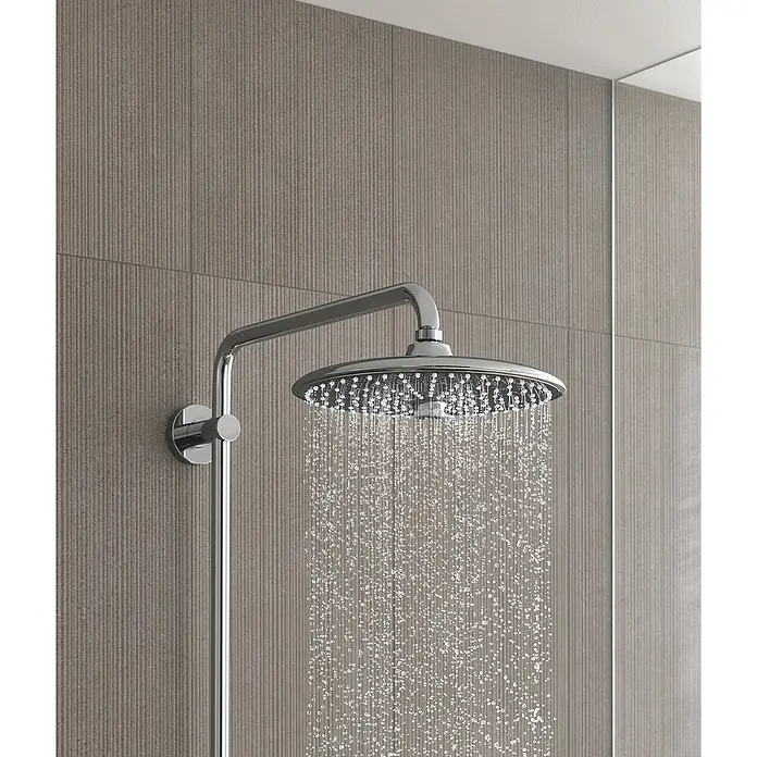 Grohe Vitalio Joy Sistema de ducha 260 - Con grifo termostático, Distancia entre orificios: 100,5 cm, Número de tipos de chorro: 3 ud., Cromo - Primer plano