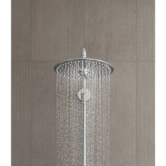 Grohe Vitalio Joy Sistema de ducha 260 - Con grifo termostático, Distancia entre orificios: 100,5 cm, Número de tipos de chorro: 3 ud., Cromo - Primer plano