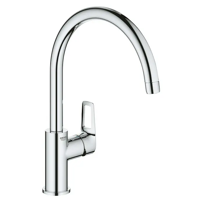 Grohe Start Loop Spültischarmatur - Chrom, Glänzend, Auslauf schwenkbar - Diagonale Ansicht