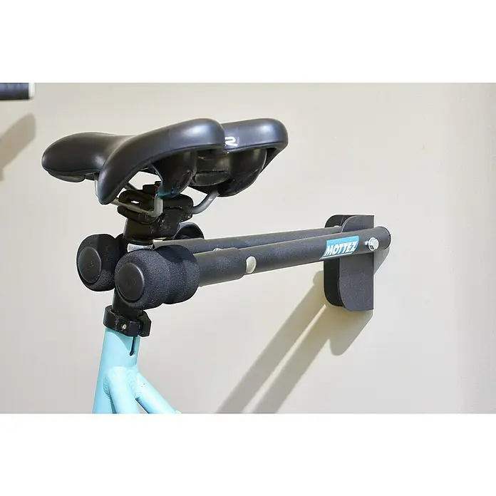 Mottez Fahrrad-Wandhalter - L x B x H: 15,6 x 10,5 x 35,7 cm, Schwarz - Anwendungsbeispiel