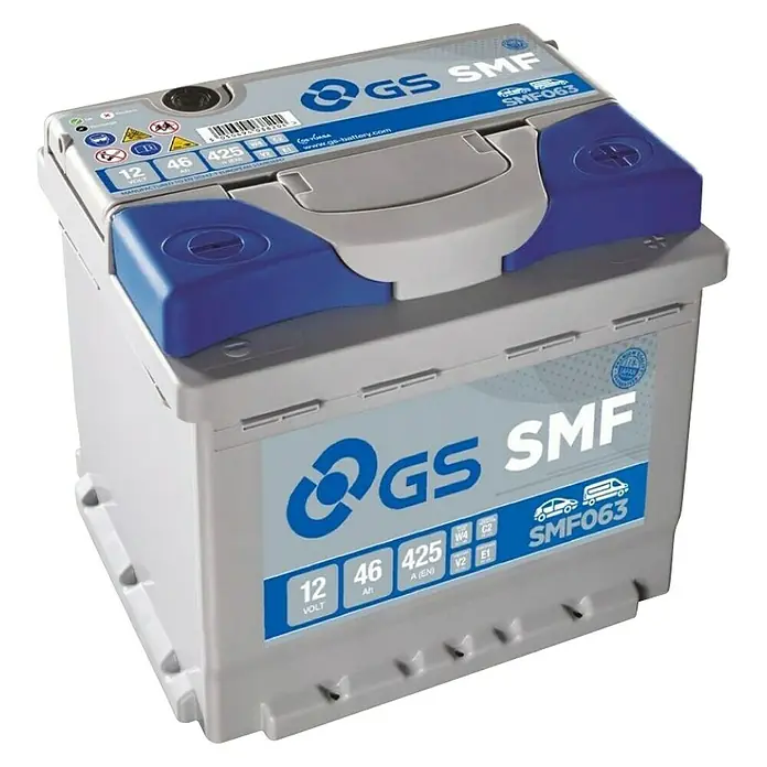 Automobilski akumulator SMF063 - 46 Ah, 12 V - Dijagonalni pogled