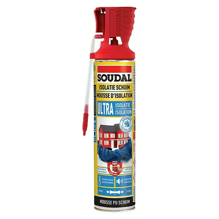 Soudal Vul- en isolatieschuim hoog rendement Ultraschuim - 600 ml, Kleur: blauw - Vooraanzicht