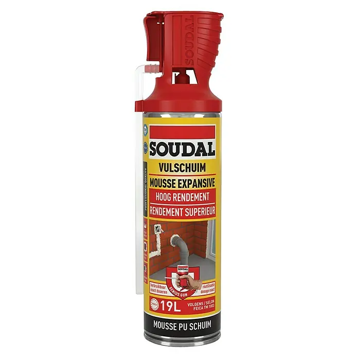 Soudal Vul- en isolatieschuim hoog rendement Genius - 500 ml, Kleur: Champagne - Vooraanzicht