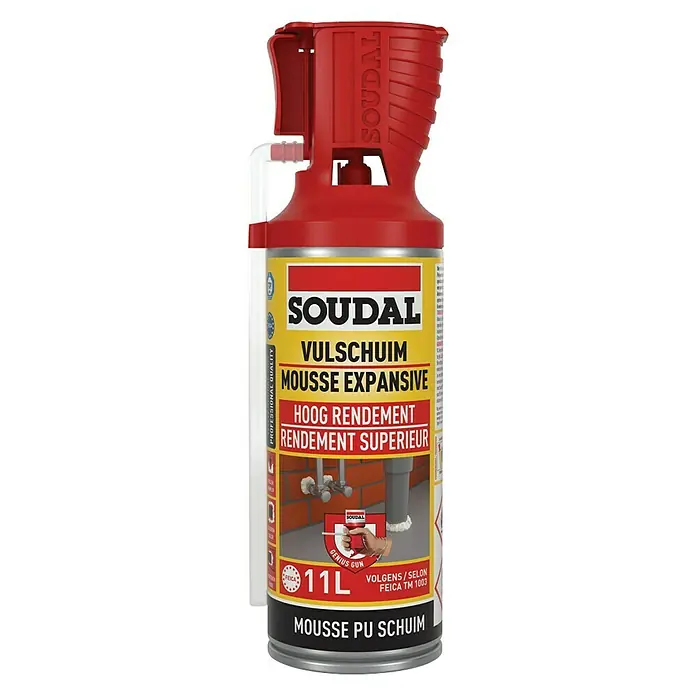 Soudal Vul- en isolatieschuim hoog rendement Genius - 300 ml, Kleur: Champagne - Vooraanzicht
