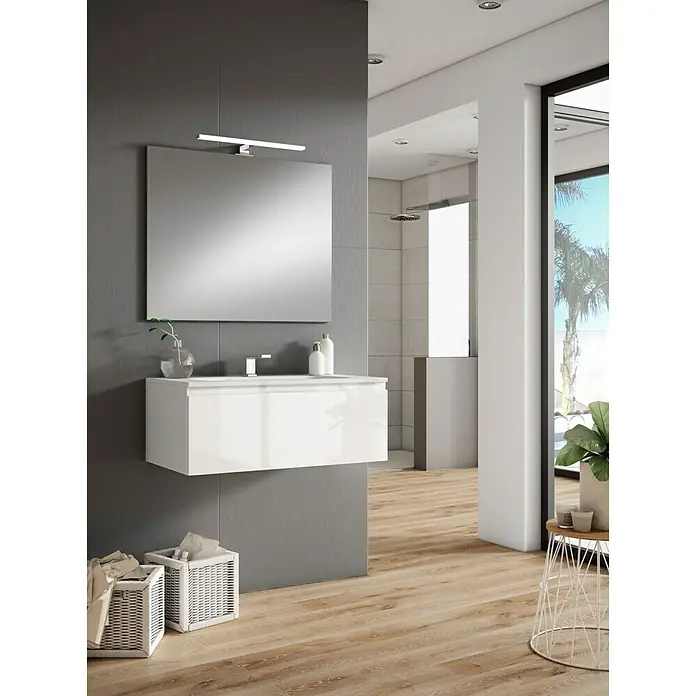 Camargue Mueble de lavabo Módena - L x An x Al: 45 x 60 x 30 cm, Blanco, Brillante