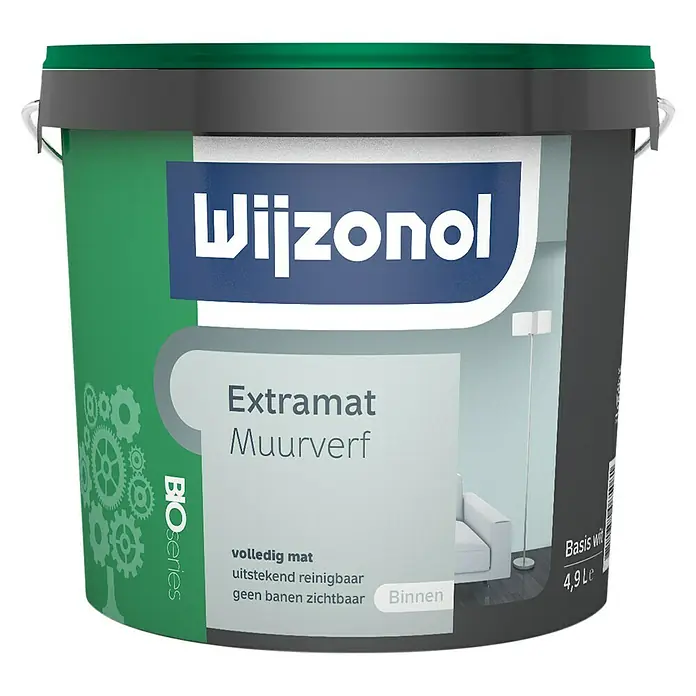 Wijzonol Muurverf Extramat BIOseries - 5 l, Extra mat - Vooraanzicht