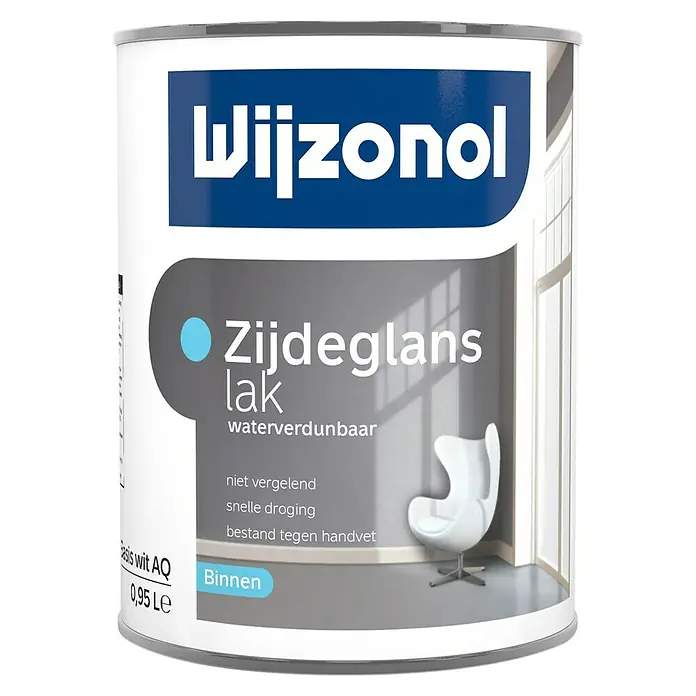 Wijzonol Lakverf Zijdeglans - 950 ml, Zijdeglans - Vooraanzicht