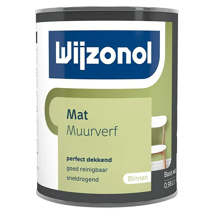 Wijzonol Muurverf - 1 l, Mat - Vooraanzicht
