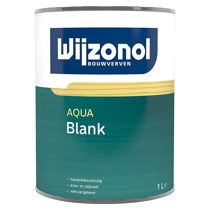 Wijzonol Blanke lak Aqua - Blank, 1 l, Zijdeglans - Vooraanzicht