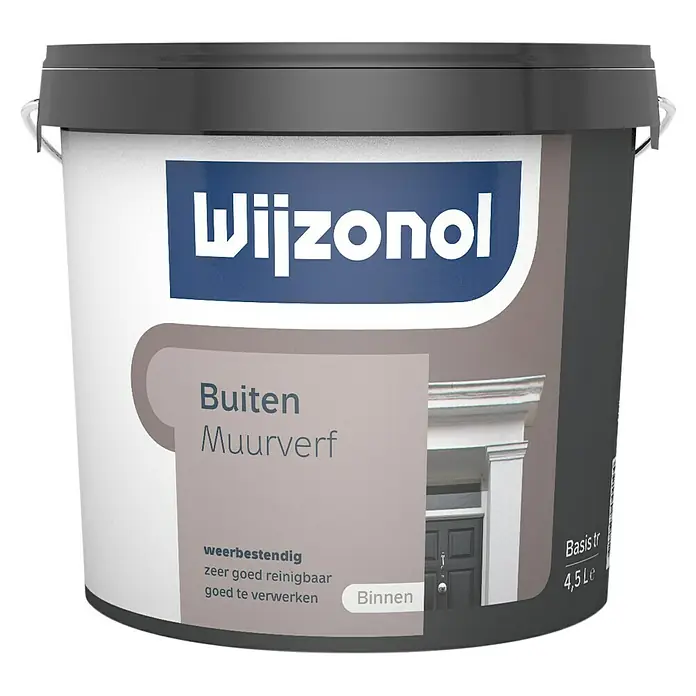 Wijzonol Muurverf voor buiten - Mengkleur basis, 5 l, Extra mat - Vooraanzicht