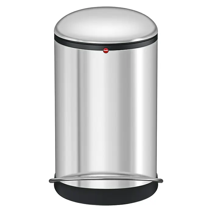 Hailo Mülleimer Harmony - M, Edelstahl, 12 l - Vorderansicht