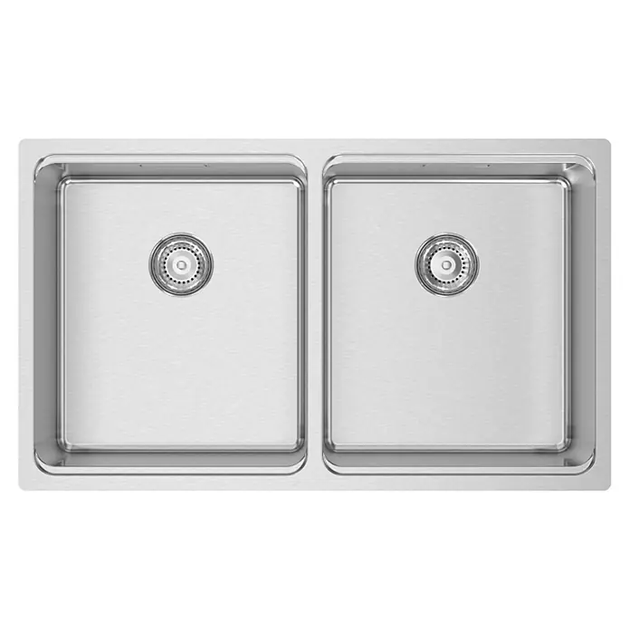 Rodi Fregadero encastrable UNA 75 - 44 x 74 cm, Acero inoxidable, Cromo - Vista superior