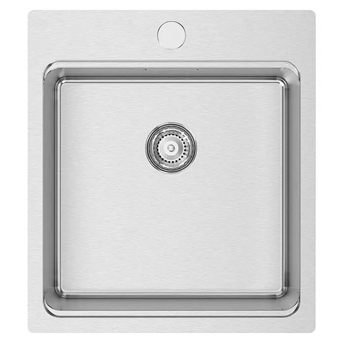 Rodi Fregadero encastrable UNA 46 - 50,5 x 45 cm, Acero inoxidable, Cromo - Vista superior
