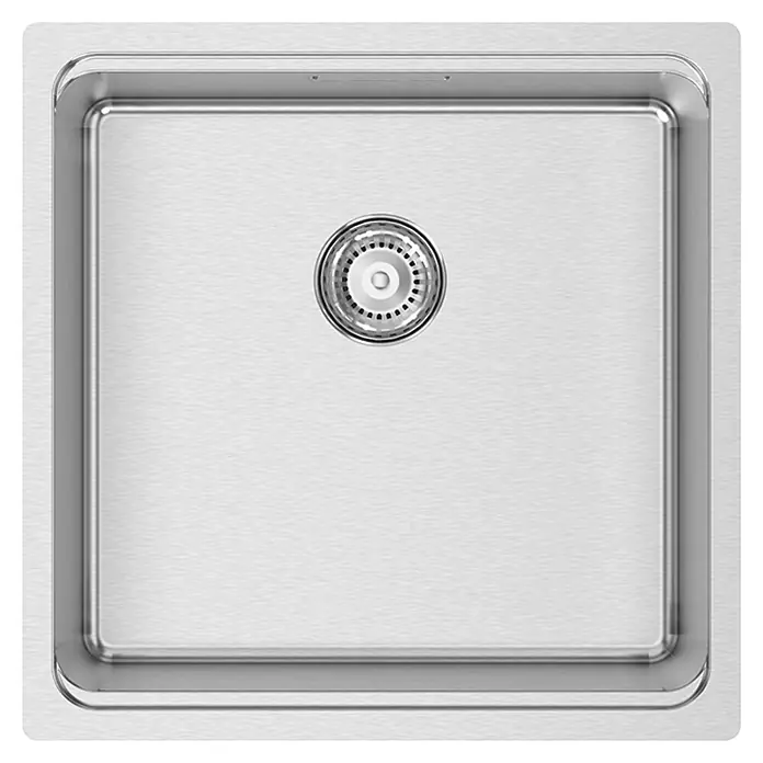 Rodi Fregadero encastrable UNA 40 - 44 x 44 cm, Acero inoxidable, Cromo - Vista superior