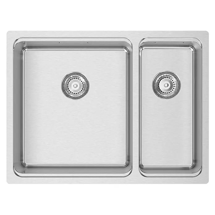 Rodi Fregadero encastrable UNA 55 - 44 x 58 cm, Acero inoxidable, Cromo - Vista superior
