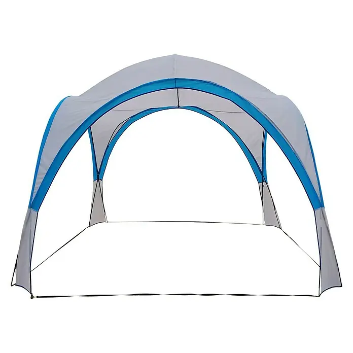 Aktive Carpa plegable impermeable - L x An: 320 x 320 cm, Gris - Vista frontal