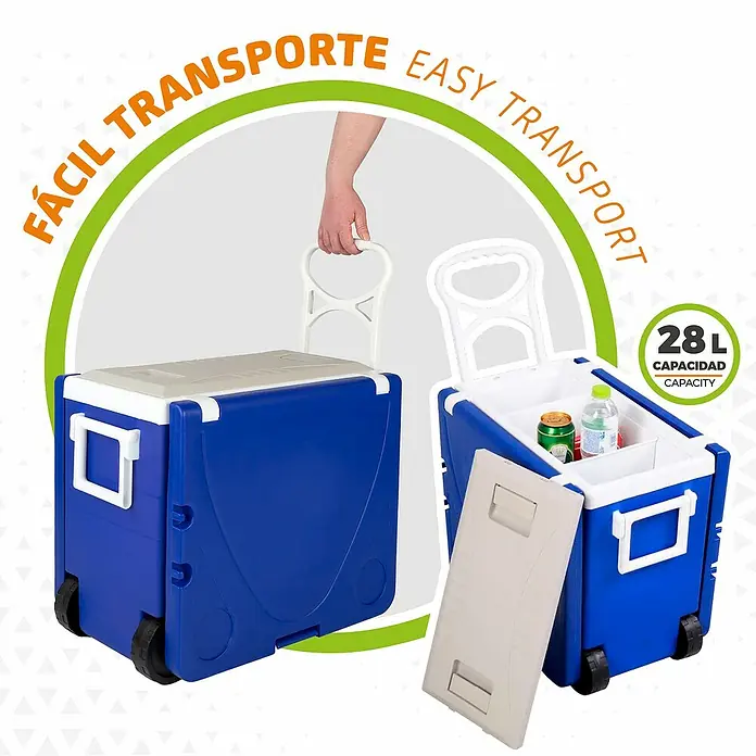 Aktive Conjunto de muebles + nevera - 3 pzs., Azul/Blanco - Producto en uso