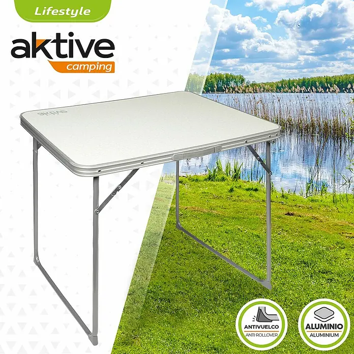 Aktive Mesa plegable - L x An: 80 x 60 cm, Madera - Producto en uso
