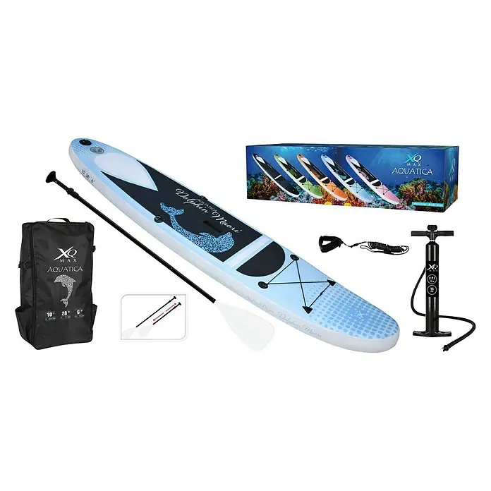 Paddle surf Dolphin - L x An x Al: 305 x 71 x 15 cm, Carga útil: 150 kg, Hinchable - Vista angular