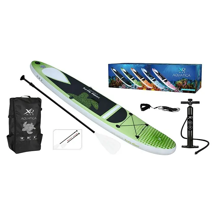 Paddle surf Turtle - L x An x Al: 305 x 71 x 15 cm, Carga útil: 150 kg, Hinchable - Vista angular