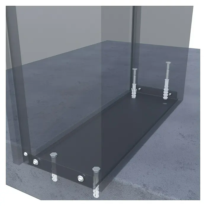 Standbriefkasten Maximus - L x B x H: 14 x 39,5 x 115 cm, RAL 7016, Solarhausnummer - Detailaufnahme