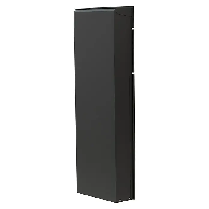Standbriefkasten Maximus - L x B x H: 14 x 39,5 x 115 cm, Stahl, RAL 7016 - Diagonale Ansicht
