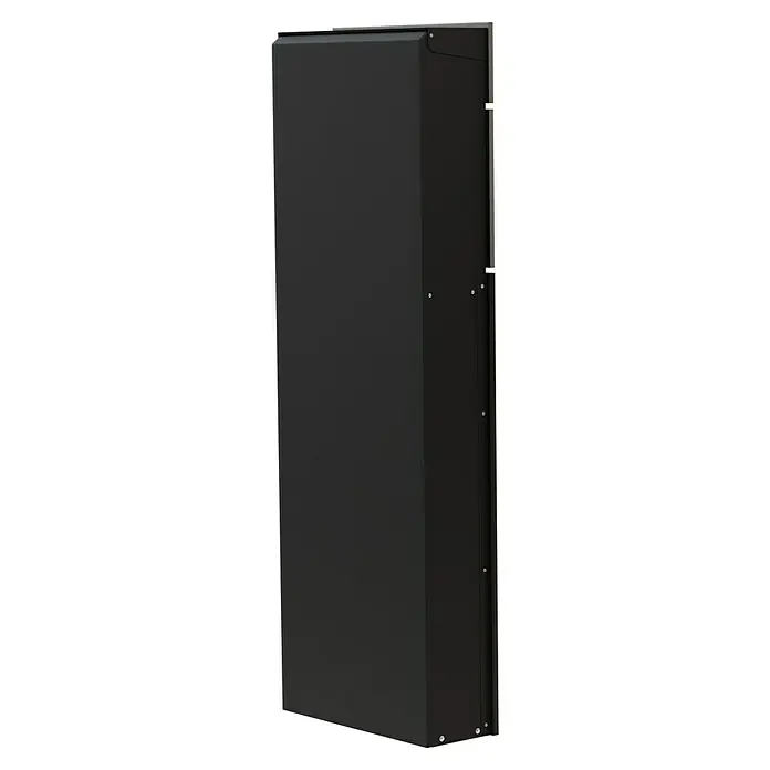 Standbriefkasten Maximus - L x B x H: 14 x 39,5 x 115 cm, RAL 7016, Solarhausnummer - Diagonale Ansicht