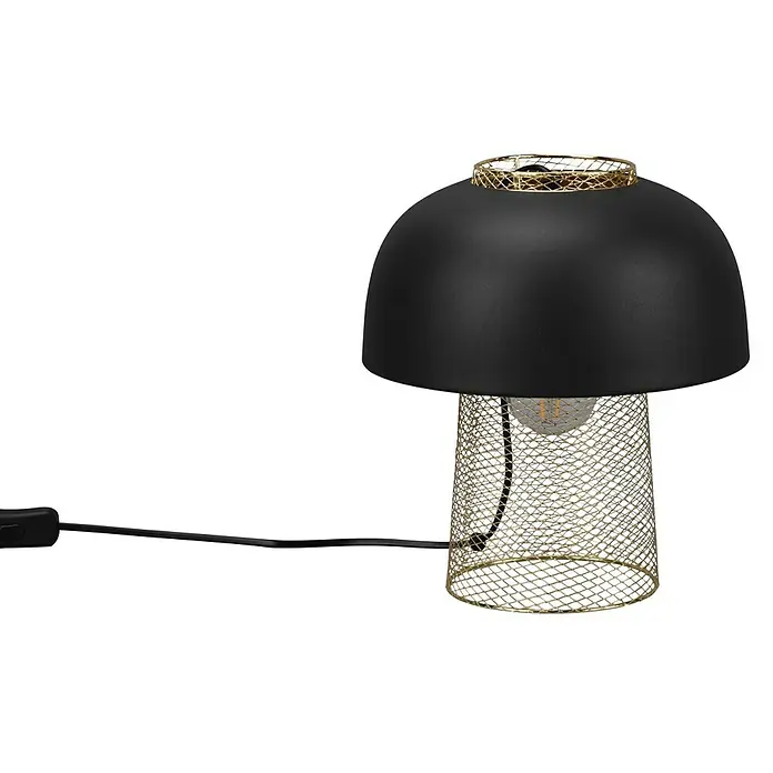 Reality Leuchten Punch Tischleuchte - 25 W, Schwarz matt, E27 - Vorderansicht