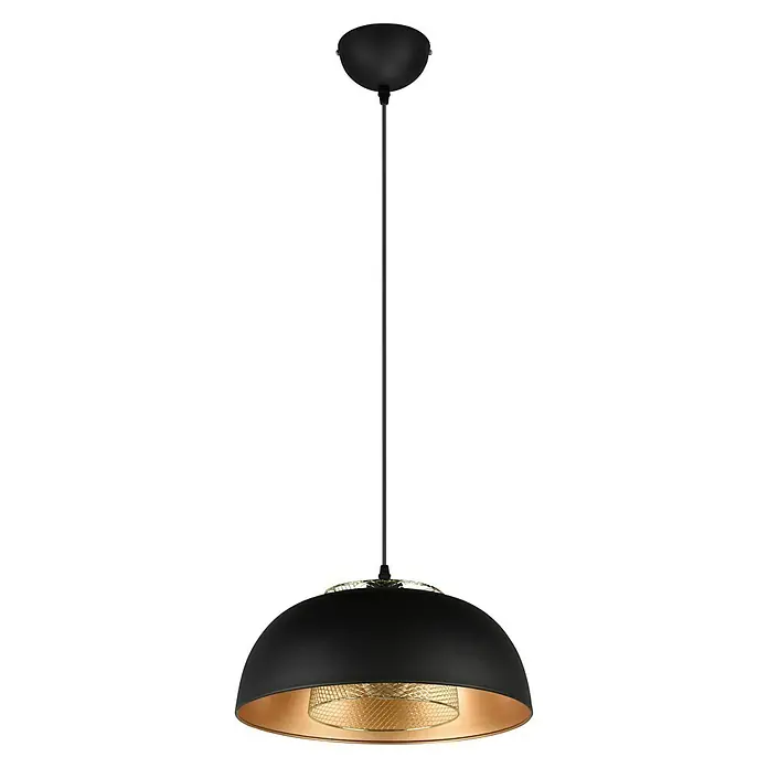 Reality Leuchten Punch Pendelleuchte - 40 W, Schwarz matt, E27 - Vorderansicht