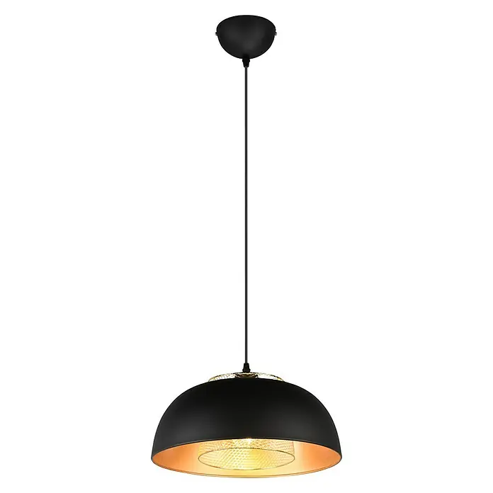Reality Leuchten Punch Pendelleuchte - 40 W, Schwarz matt, E27 - Vorderansicht