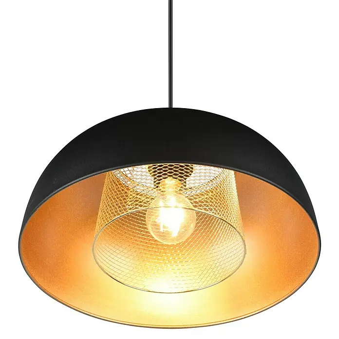 Reality Leuchten Punch Pendelleuchte - 40 W, Schwarz matt, E27 - Detailaufnahme