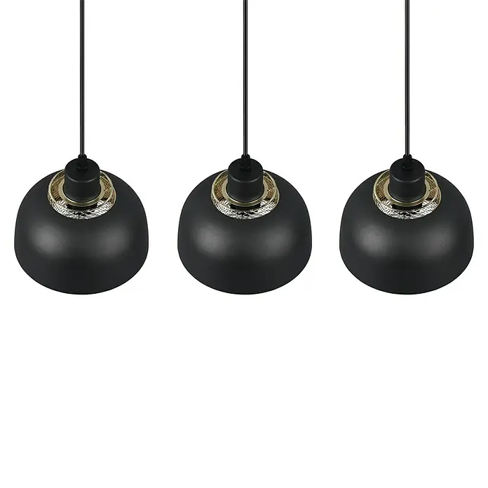 Reality Leuchten Punch Pendelleuchte - 120 W, L x B x H: 20 mm x 65 cm x 150 cm, Schwarz matt, E27 - Detailaufnahme