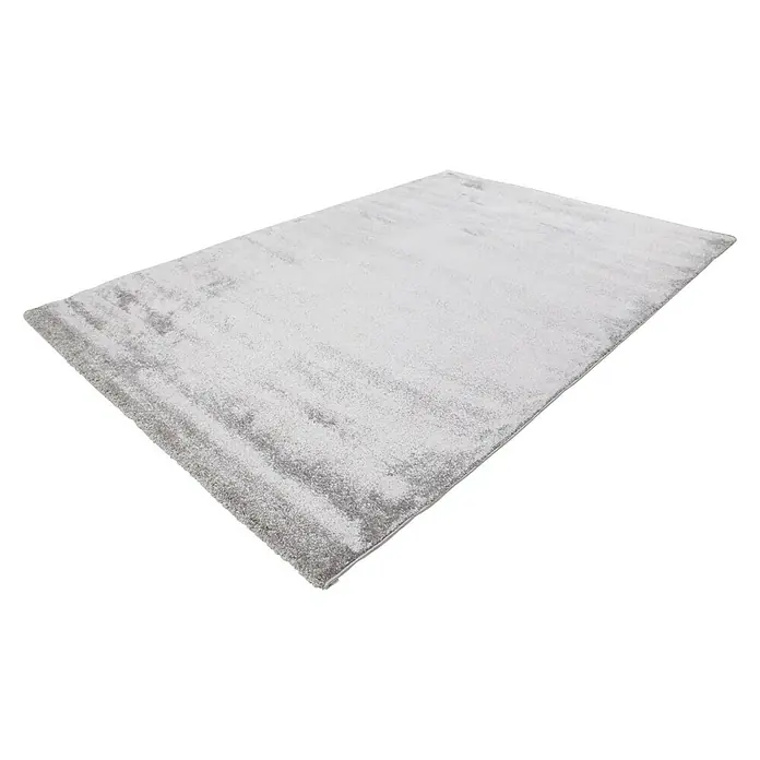 Kurzflorteppich Softtouch - Silber, 230 x 160 cm, 100 % Polypropylen (Flor) - Diagonale Ansicht