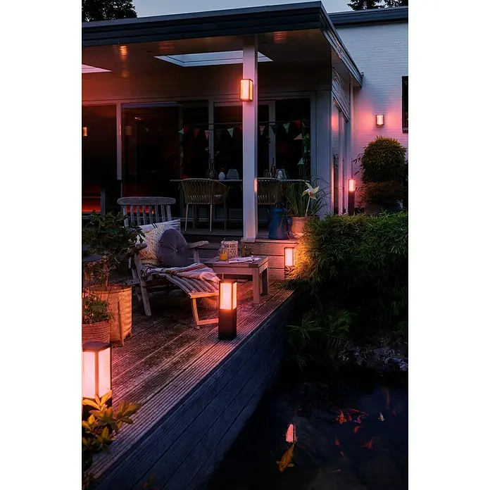 Philips Hue LED-Sockelleuchte White & Color Ambiance Impress - 2-flammig, 8 W, Lichtfarbe: Mehrfarbig, IP44