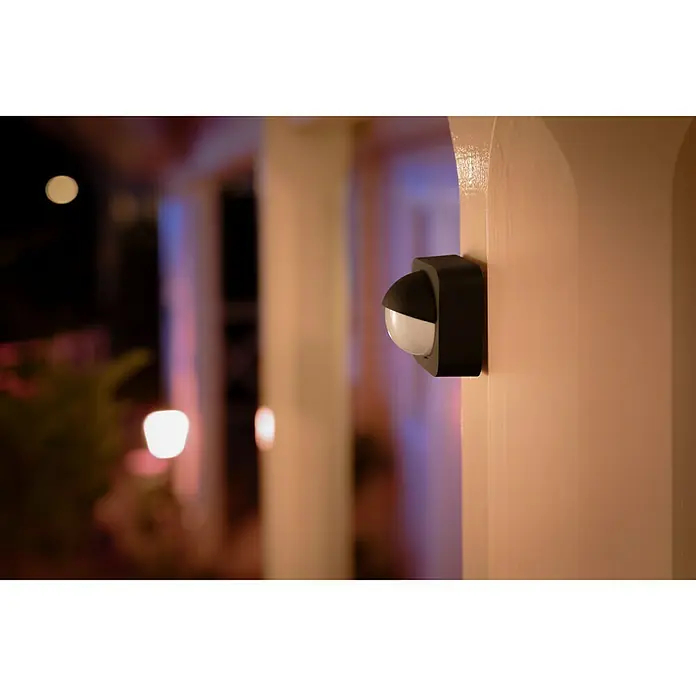 Philips Hue Bewegungsmelder Outdoor Sensor - Schwarz, Reichweite ca.: 12 m, Batteriebetrieben, 7,5 x 17,6 x 16,5 cm