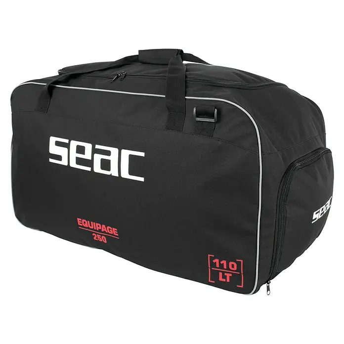 Seac Sub Bolsa Equipage 250 - L x An x Al: 75 x 30 x 40 cm, 110 l, Negro - Vista angular