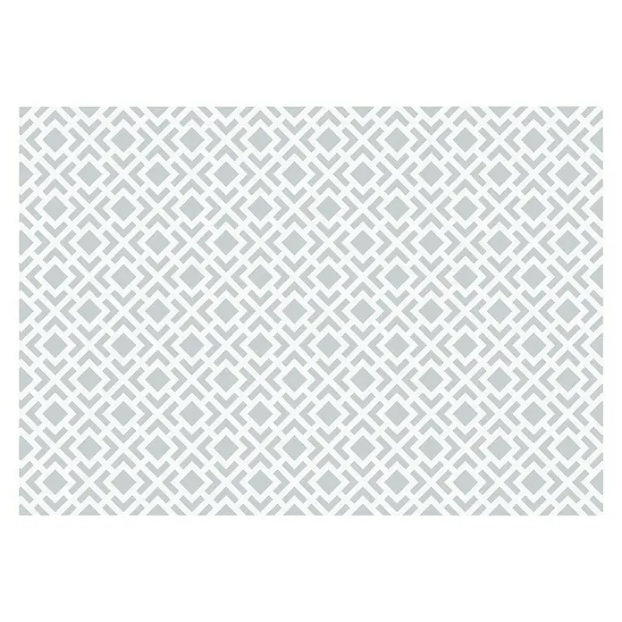 Alfombra Living geométrica - Gris, 200 x 140 cm, 70% PVC y 30% PES - Vista frontal